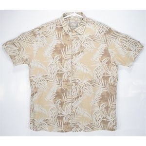 Margaritaville Hawaiian Linen Silk Button Up Shirt
